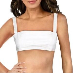 Danielle Bernstein Crop Top Size 00 XS XXS Zip Back Bra Cami Tank Shirt Beach